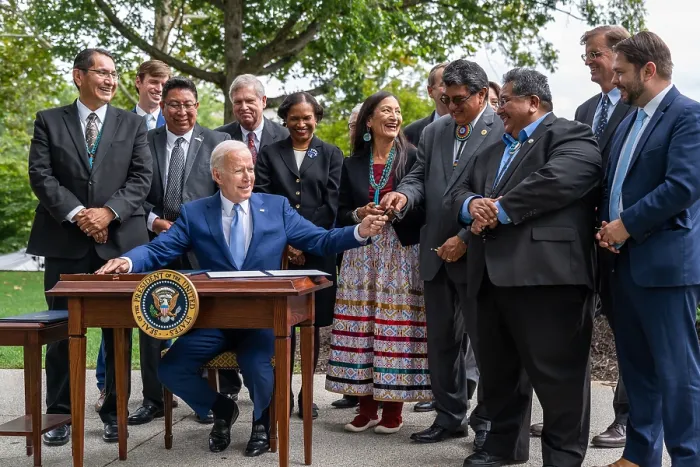 Framed Print : On Indigenous Peoples Day President Joe Biden signs proclamations to restore protected acreage removed by President Trump in 2017 from Bears Ears