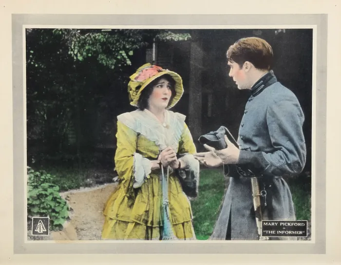Framed Print : THE INFORMER, from left, Mary Pickford, Harry Carey, Sr. 1912