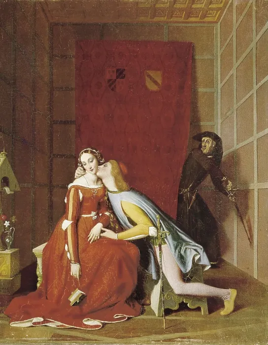 Framed Print : INGRES, Jean-Auguste-Dominique (1780-1867). Paolo and Francesca. 1819. Encounter between Francesca da Rimini and Paolo Malatesta, episode from Dante Alighieri's Divine Comedy Framed Print : INGRES, Jean-Auguste-Dominique (1780-1867). Paolo and Francesca. 1819. Encounter between Francesca da Rimini and Paolo Malatesta, episode from Dante Alighieri's Divine Comedy