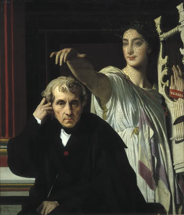 Framed Print : INGRES, Jean-Auguste-Dominique (1780-1867). The composer Cherubini and the Muse of Lyric Poetry. 1842. Neoclassicism. Oil on canvas. ITALY. Florence. Pitti Palace Framed Print : INGRES, Jean-Auguste-Dominique (1780-1867). The composer Cherubini and the Muse of Lyric Poetry. 1842. Neoclassicism. Oil on canvas. ITALY. Florence. Pitti Palace