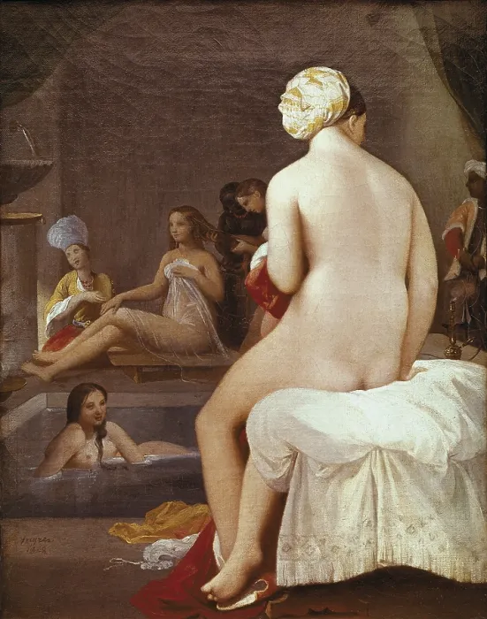 Framed Print : INGRES, Jean-Auguste-Dominique (1780-1867). The Little Bather in the Harem. 1828. Neoclassicism. Oil on canvas. FRANCE. Paris. Louvre Museum