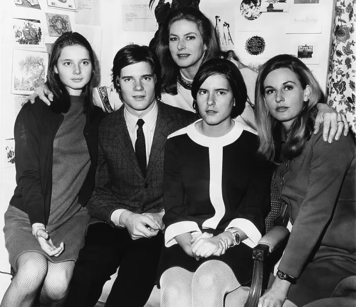 Framed Print : Ingrid Bergman with her four children in New York City for the holidays Framed Print : Ingrid Bergman with her four children in New York City for the holidays