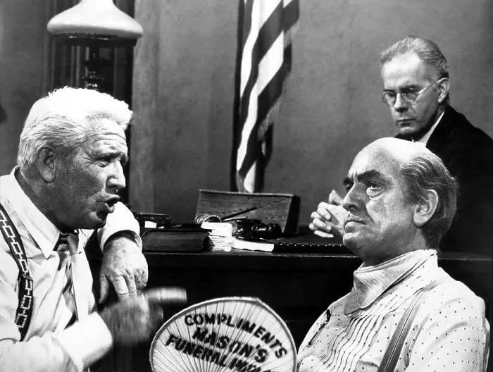 Framed Print : INHERIT THE WIND, Spencer Tracy, Harry Morgan, Fredric March, 1960 Framed Print : INHERIT THE WIND, Spencer Tracy, Harry Morgan, Fredric March, 1960