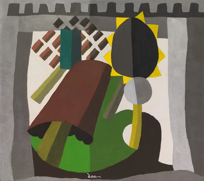 Framed Print : THE INN, by Arthur Dove, 1942, American painting, wax emulsion and aluminum paint on canvas