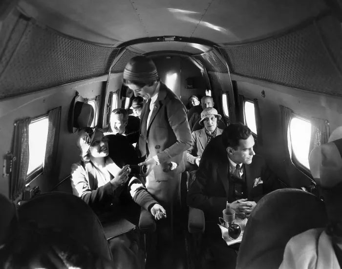 Framed Print : Interior of United Airlines Boeing airplane, 1935. Courtesy: CSU Archives / Everett Collection