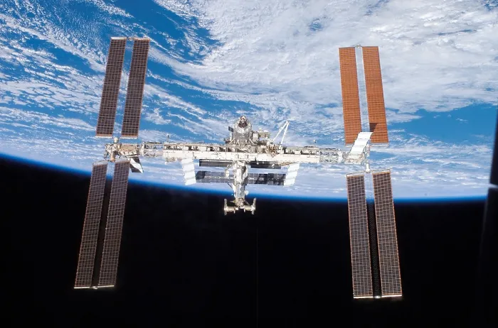 Framed Print : International Space Station in 2007. Photo taken from a departing Space Shuttle Atlantis. June 19, 2007 Framed Print : International Space Station in 2007. Photo taken from a departing Space Shuttle Atlantis. June 19, 2007