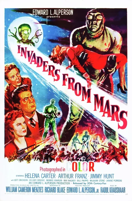 Framed Print : INVADERS FROM MARS, Jimmy Hunt, Arthur Franz, Helena Carter, 1953