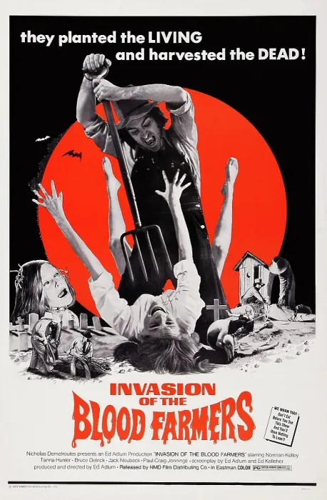 Framed Print : INVASION OF THE BLOOD FARMERS, US poster Art, 1972 Framed Print : INVASION OF THE BLOOD FARMERS, US poster Art, 1972
