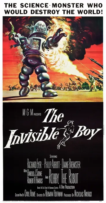 Framed Print : THE INVISIBLE BOY, Robby the Robot, Richard Eyer, 1957 Framed Print : THE INVISIBLE BOY, Robby the Robot, Richard Eyer, 1957