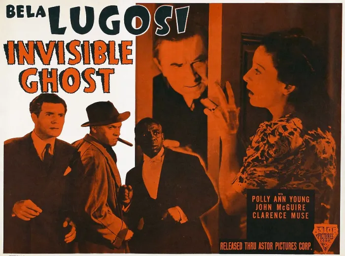 Framed Print : INVISIBLE GHOST, trio on bottom left, from left: John McGuire, George Pembroke, Clarence Muse; top right, left to right: Bela Lugosi