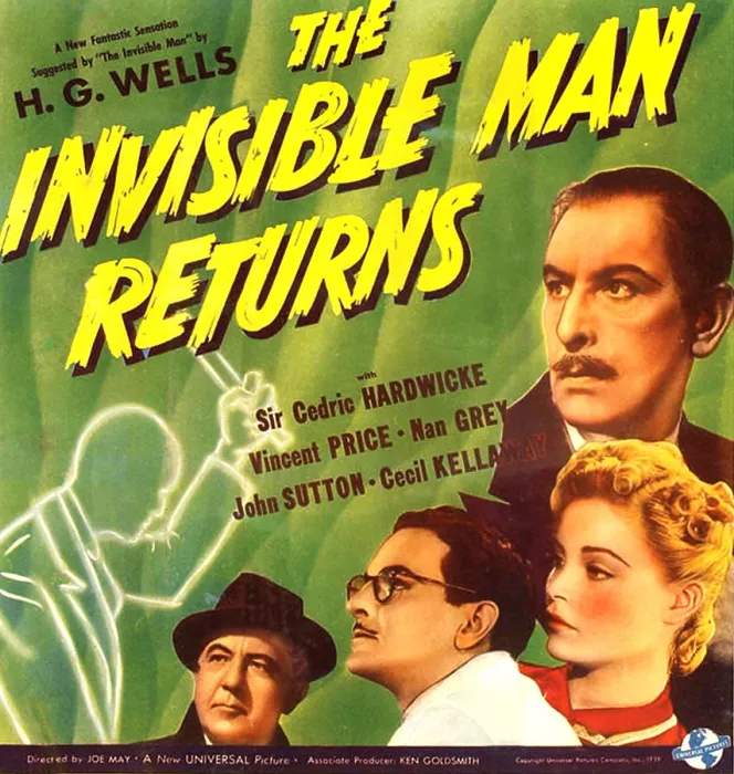 Framed Print : THE INVISIBLE MAN RETURNS, from left: Cecil Kellaway, John Sutton, Nan Grey, Cedric Hardwicke on window card, 1940 Framed Print : THE INVISIBLE MAN RETURNS, from left: Cecil Kellaway, John Sutton, Nan Grey, Cedric Hardwicke on window card, 1940