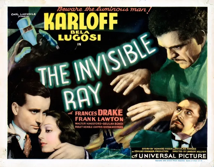 Framed Print : THE INVISIBLE RAY, US poster, Frank Lawton, Frances Drake Boris Karloff, Bela Lugosi, 1936
