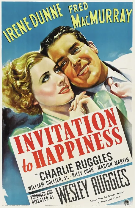 Framed Print : INVITATION TO HAPPINESS, US poster art, from left: Irene Dunne, Fred MacMurray, 1939