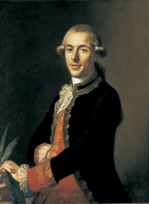 Framed Print : INZA, Joaquin (1736-1811). Tomas de Iriarte. 2nd half 16th c.II. Spanish writer and translator. Well-known for his fables. Oil on canvas. SPAIN. Madrid. Prado Museum