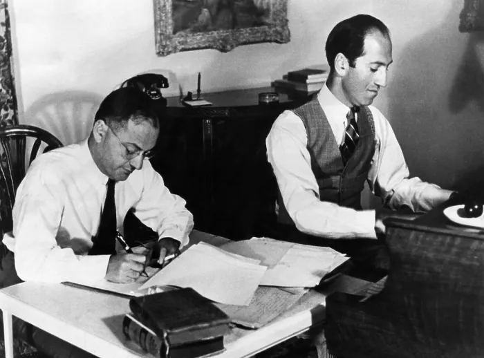 Framed Print : Ira and George Gershwin at work on a film score. ca. early 1930s. Courtesy: CSU Archives / Everett Collection Framed Print : Ira and George Gershwin at work on a film score. ca. early 1930s. Courtesy: CSU Archives / Everett Collection