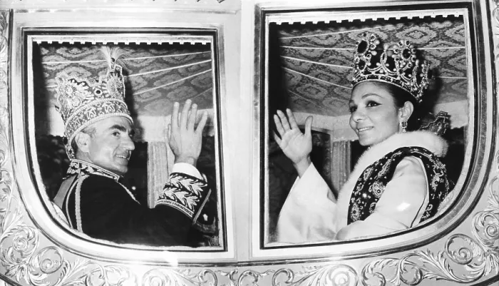 Framed Print : Iran the Shah of Iran and Empress Farah wave from their carriage after their coronation ceremony. Oct. 26, 1967. (CSU_2015_8_523) Framed Print : Iran the Shah of Iran and Empress Farah wave from their carriage after their coronation ceremony. Oct. 26, 1967. (CSU_2015_8_523)