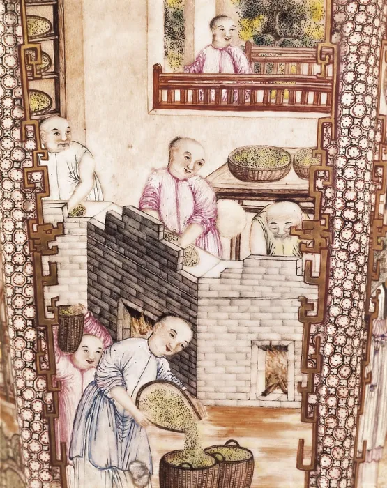 Framed Print : IRAN. Tehran. Golestan Palace. Tea growing. Leaf drying. Chinese art. Ming period. China  /  Porcelain. AISA / Everett Collection**US SALES ONLY**