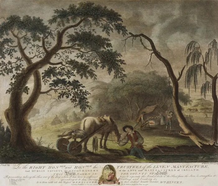 Framed Print : Irish Linen manufacture, 1782