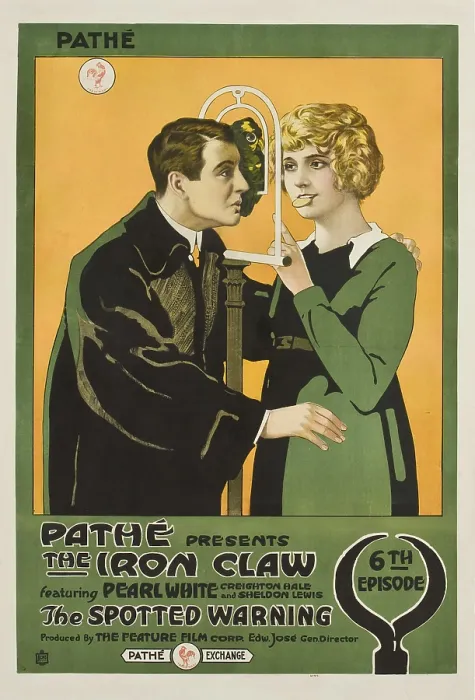 Framed Print : THE IRON CLAW, right: Pearl White in Episode 6: The Spotted Warning, 1916