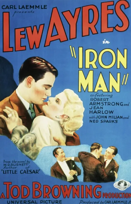 Framed Print : IRON MAN, Lew Ayres, Jean Harlow, 1931 Framed Print : IRON MAN, Lew Ayres, Jean Harlow, 1931