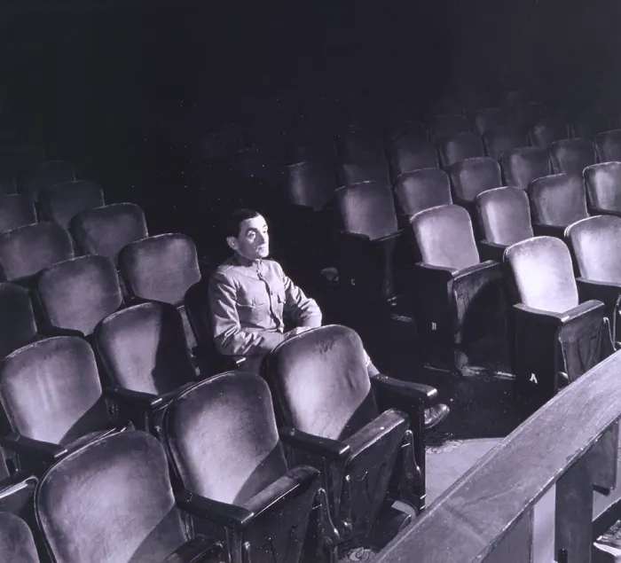 Framed Print : Irving Berlin (1888-1989), seated alone in auditorium in 1942