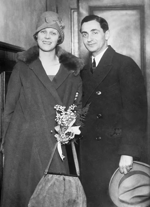 Framed Print : Irving Berlin, American Composer with his second wife, Ellen Mackay, c. 1925-27. The Catholic heiress was disinherited by her father after she eloping with Berlin in 1926 Framed Print : Irving Berlin, American Composer with his second wife, Ellen Mackay, c. 1925-27. The Catholic heiress was disinherited by her father after she eloping with Berlin in 1926