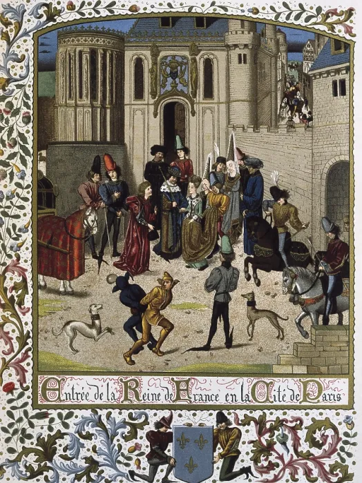Framed Print : ISABEAU of Bavaria (1371-1435). Queen of France (1385-1422), wife of Charles VI. Entry of Queen in Paris on August 22, 1389 for her coronation