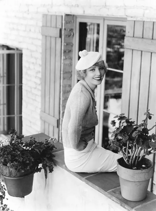 Framed Print : Isabel Jewell, on the front porch of her Hollywood home, 1934