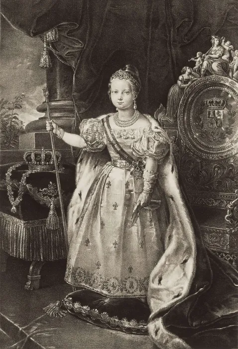 Framed Print : Isabella II (1830-1904). Portrait when she was a girl. Litography. SPAIN. Madrid. National Library. AISA / Everett Collection**US SALES ONLY**