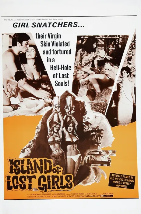 Framed Print : ISLAND OF LOST GIRLS, US poster art, 1969