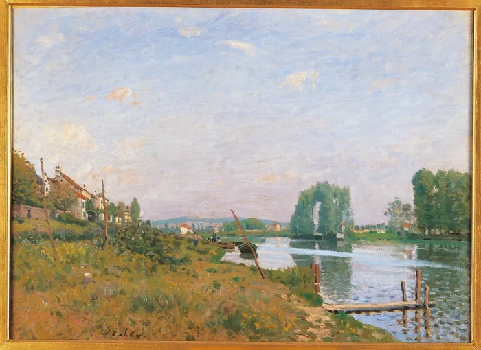 Framed Print : The Island of Saint Denis, by Alfred Sisley, 1872, 19th Century, oil on canvas, cm 50, 5 x 65 - France, Ile de France, Paris, Muse dOrsay, RF2435. All Framed Print : The Island of Saint Denis, by Alfred Sisley, 1872, 19th Century, oil on canvas, cm 50, 5 x 65 - France, Ile de France, Paris, Muse dOrsay, RF2435. All