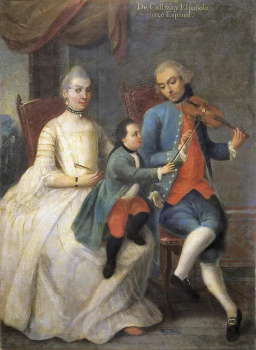 Framed Print : ISLAS, Andres de (18th c.). From Castizo and Spanish: Spanish. 1774. Casta paintings. Mexican school. Colonial baroque. Oil on canvas. SPAIN. Madrid. America's Museum