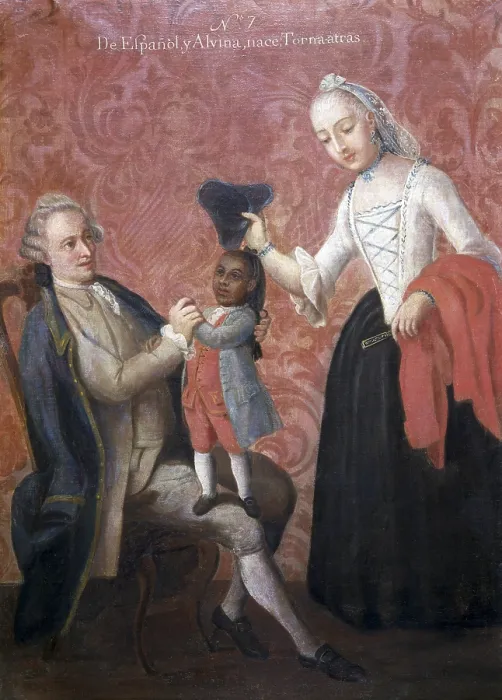 Framed Print : ISLAS, Andres de (18th c.). From Spanish and Albina born Torna atrAs. 1774. Painting num. 7. Casta paintings. Mexican school. Colonial baroque. Oil on canvas. SPAIN. Madrid Framed Print : ISLAS, Andres de (18th c.). From Spanish and Albina born Torna atrAs. 1774. Painting num. 7. Casta paintings. Mexican school. Colonial baroque. Oil on canvas. SPAIN. Madrid
