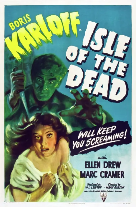 Framed Print : ISLE OF THE DEAD, Boris Karloff, Ellen Drew, 1945