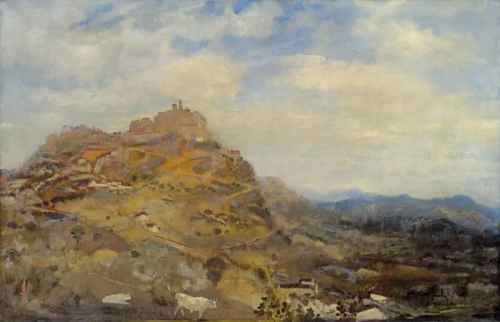 Framed Print : ITALIAN HILL TOWN, by Arthur B. Davies, 1925, American painting, oil on canvas Framed Print : ITALIAN HILL TOWN, by Arthur B. Davies, 1925, American painting, oil on canvas