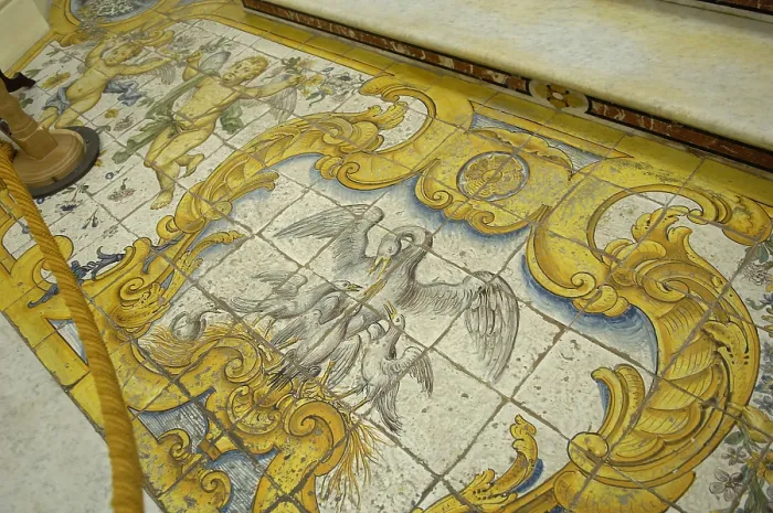 Framed Print : ITALY. Anacapri. Capri Island. Detail of the mosaic in Chiesa di San Michele. AISA / Everett Collection**US SALES ONLY**