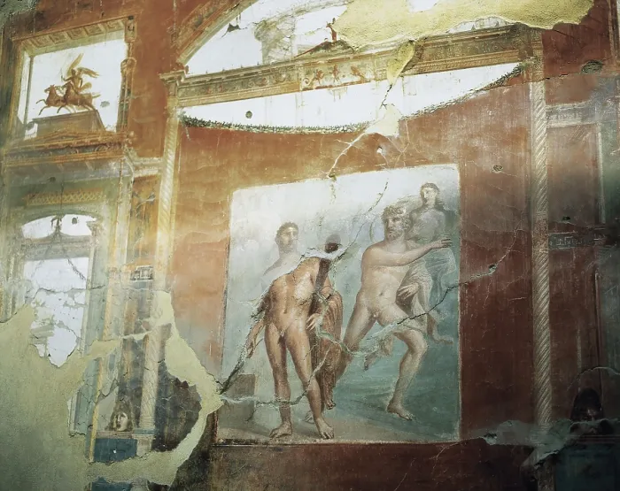 Framed Print : ITALY. CAMPANIA. NAPLES. Herculaneum. Mural painting. RAGA / AISA / Everett Collection (56686)**US SALES ONLY** Framed Print : ITALY. CAMPANIA. NAPLES. Herculaneum. Mural painting. RAGA / AISA / Everett Collection (56686)**US SALES ONLY**