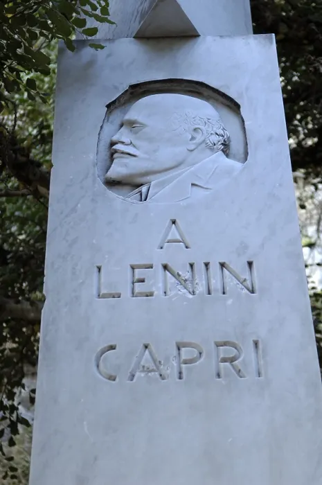 Framed Print : ITALY. Capri. Capri Island. Statue of Lenin in Augustus Gardens. AISA / Everett Collection**US SALES ONLY**