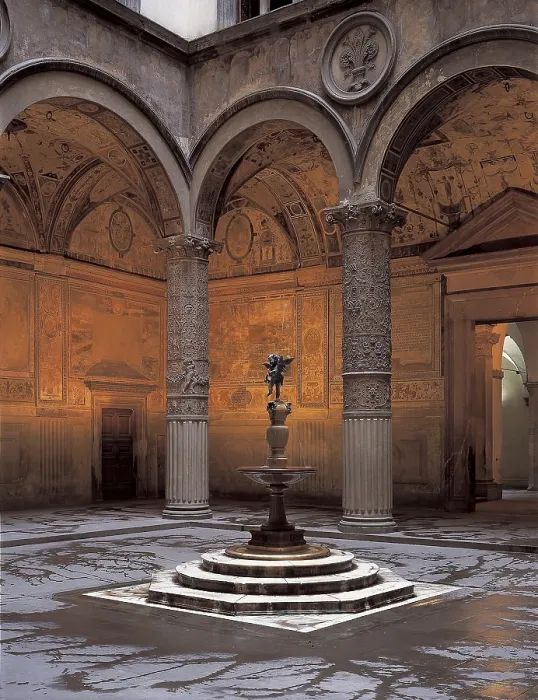 Framed Print : ITALY. Florence. Palazzo Vecchio (Old Palace). Inner courtyard (s.XVI)