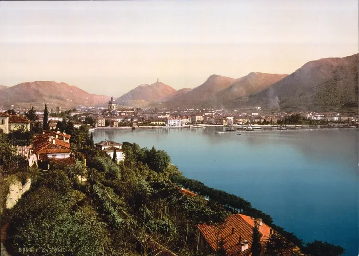 Framed Print : Italy, Lake Como, (Lago Di Como), photochrom, circa early 1900s Framed Print : Italy, Lake Como, (Lago Di Como), photochrom, circa early 1900s