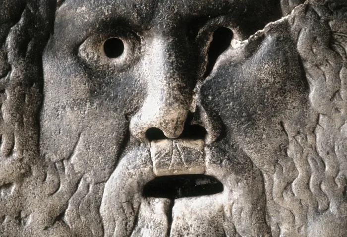 Framed Print : ITALY. LAZIO. Rome. Church of Santa Maria in Cosmedin. Bocca della Verit. Roman sculpture proceeding from the temple of Hercules Victor