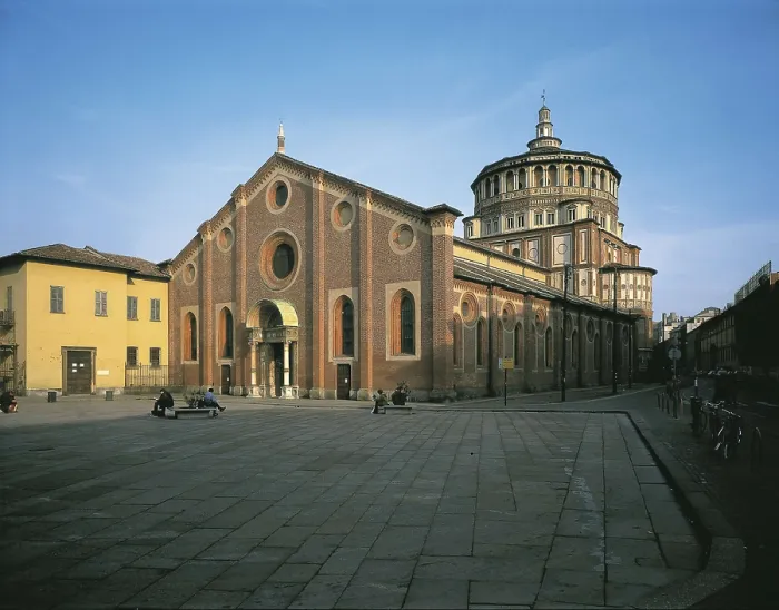 Framed Print : ITALY. LOMBARDY. Milan. Santa Maria delle Grazie (St. Mary of Graces). Church built by Guiniforte Solari between 1465 and 1490. AISA / Everett Collection**US SALES ONLY**