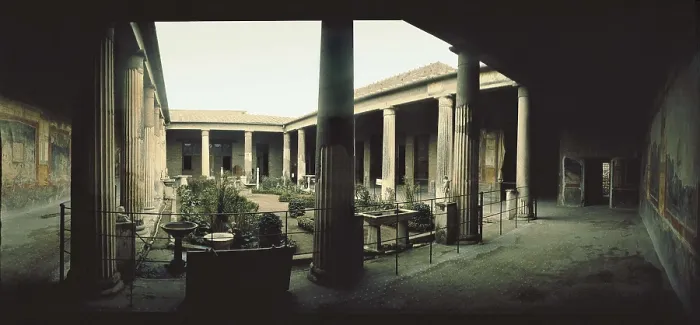 Framed Print : ITALY. Pompeii. House of the Vettii. Peristyle. Roman art. Early Empire. Architecture. AISA / Everett Collection**US SALES ONLY**
