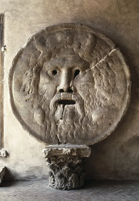Framed Print : ITALY. Rome. Church of Santa Maria in Cosmedin. Mouth of Truth. Relief on marble. - Iberfoto / Everett Collection (186122)**US SALES ONLY**