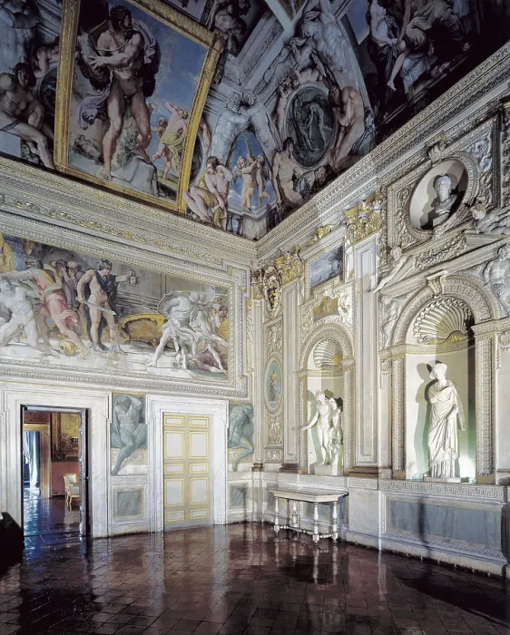 Framed Print : ITALY. Rome. Farnese Palace. Ceiling of the Carracci Galleryroom decorated from 1592 with the frescoes by the brothers Agostino and Annibale Carracci Framed Print : ITALY. Rome. Farnese Palace. Ceiling of the Carracci Galleryroom decorated from 1592 with the frescoes by the brothers Agostino and Annibale Carracci