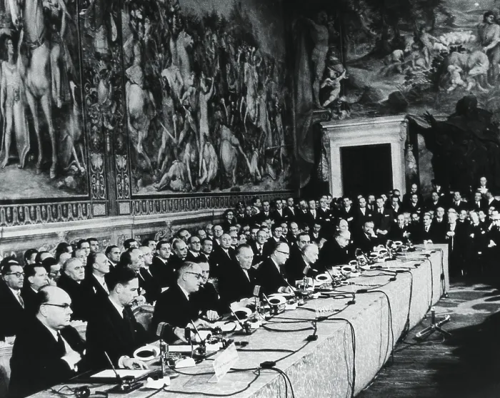 Framed Print : ITALY. Rome. Treaty of Rome (25th March 1957)