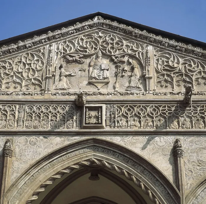 Framed Print : ITALY. SICILY. Palermo. Cathedral. Detail of the portico. AISA / Everett Collection**US SALES ONLY**