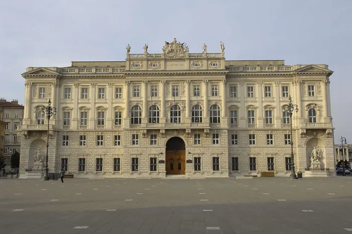 Framed Print : ITALY. Trieste. Building of the former Lloyd Triestino (1883). Architect: Heinrich von Ferstel. Neoclassicism. Architecture. AISA / Everett Collection**US SALES ONLY**