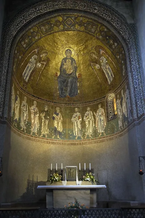 Framed Print : ITALY. Trieste. Cathedral of Saint Giusto. Cathedral of San Giusto. Altar. Byzantine art. Mosaic; Architecture. AISA / Everett Collection**US SALES ONLY** Framed Print : ITALY. Trieste. Cathedral of Saint Giusto. Cathedral of San Giusto. Altar. Byzantine art. Mosaic; Architecture. AISA / Everett Collection**US SALES ONLY**
