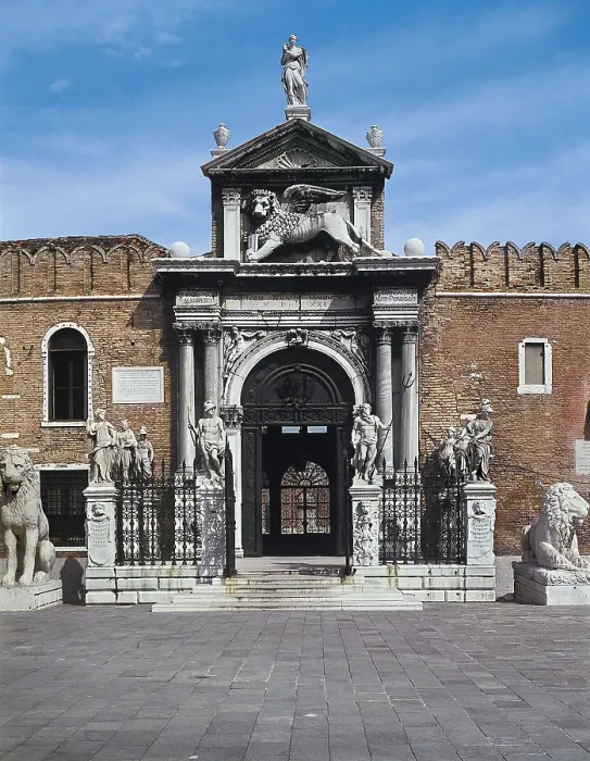 Framed Print : ITALY. Venice. The Arsenal's main gatethe Porta Magna. Renaissance art. Cinquecento. Venetian school. Architecture. AISA / Everett Collection (43797)**US SALES ONLY**